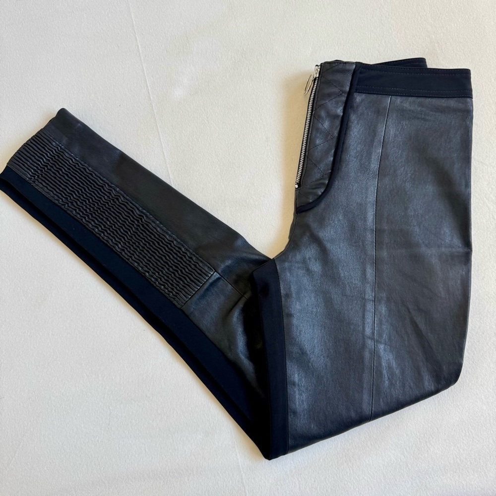 Yigal Azrouel Leather Ponte Pants